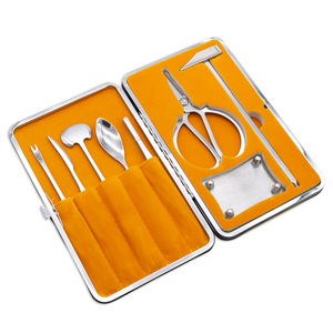 Stainless Steel Crab <b>Tools</b> 8 Piece Set Heavy Duty Seafood Utensils With <b>Storage</b> Case - Product Image 3