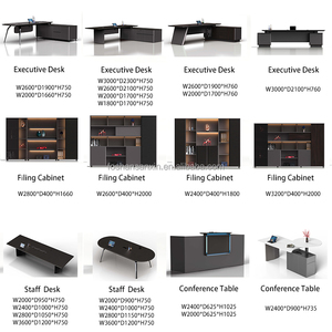 Cổ điển hiện đại sang trọng quản lý điều hành nội thất văn phòng MDF chất liệu CEO bàn được thiết kế bởi không gian để làm việc - Product Image 4