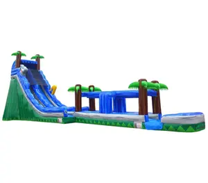 28'H Single Lane Tropical Inflatable Water Slide Slip N Slide