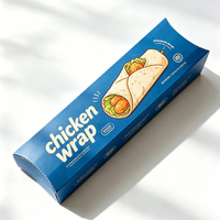 Emballage en gros pour rouleaux de poulet shawarma, emballage à emporter pour déjeuner, boîte en papier pour wraps de poulet, boîte personnalisée pour snacks de poulet