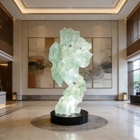 Sculpture abstraite moderne Vincentaa pour hall d'hôtel, installation artistique en résine sur mesure de grande taille pour décoration intérieure de luxe