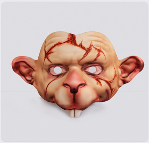 Nouvel Arrivage HLC – Masque d'animal demi-visage pour <span class=keywords><strong>Halloween</strong></span>, masque de rat effrayant, masque de souris pour fête costumée hantée, accessoires de cosplay - Product Image 4