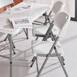 ميامي ظهر كراسي راتنج بلاستيكية بيضاء أنيقة متينة ومثالية للمناسبات الداخلية والخارجية - Product Image 3