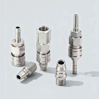 Sambungan Pneumatik Tipe C Self-locking untuk Pompa Kompresor Udara, Aksesoris Quick Coupling, Konektor Pipa Selang PU