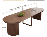Table à manger télescopique réglable en bois massif de qualité supérieure, mobilier de maison, 1m à 3m, pour gîte, hôtel, appartement, multifonctionnelle