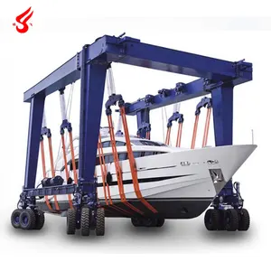 Shipyard Used Straddle Carrier Mobile Boat Davitsa Travel Lift Gantry Crane For Sale