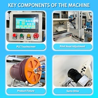 Machine d'impression sérigraphique semi-automatique de haute précision pour fûts chimiques avec écran tactile PLC et station rotative servo