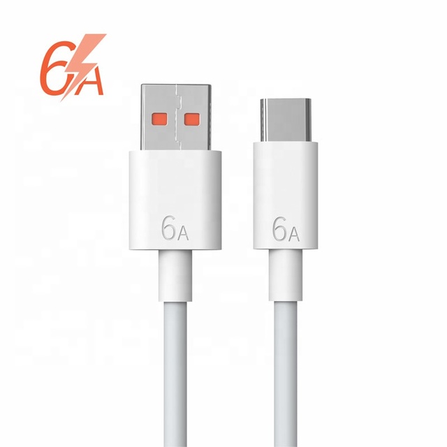 6A Super Fast 66W Type C Data Cable Braid Shielding PVC TPE USB C Charging Cable for Samsung/Huawei/Xiaomi/MacBook/MateBook