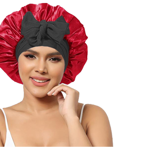 Bonnet de nuit large et élastique en polyester doux, 100 % polyester, couleur personnalisée, grand logo personnalisé, usage quotidien, extérieur, unisexe, quatre tailles - Product Image 1
