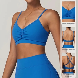 Soutien-gorge de sport pour femme à bretelles réglables, respirant, rembourré, pour l'entraînement et le <span class=keywords><strong>yoga</strong></span>, anti-humidité, vêtements de sport pour la gym - Product Image 3