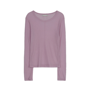 เสื้อยืดแขนยาวผ้าฝ้ายเนื้อผ้าบางเบา ระบายอากาศได้ดี สีพื้นเรียบง่ายสำหรับผู้หญิง เหมาะสำหรับสภาพอากาศอบอุ่น สวมใส่สบาย จำเป็น - Product Image 1