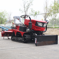 Motoculteur rotatif 25HP tracteur diesel Motoculteur rotatif charrue équipement agricole Rotation durable de l'engrenage Petit Motoculteur rotatif amphibie
