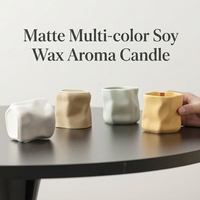 Bougie parfumée artisanale minimaliste irrégulière en pot, OEM&ODM, bougies personnalisées pour la décoration de la maison, de l'hôtel, de la villa, accessoires de photographie