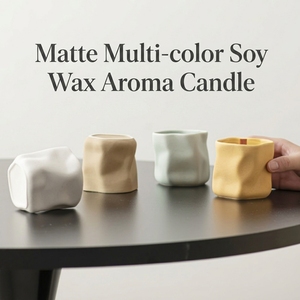 Vela Aromática Artesanal Irregular Minimalista en Vaso, Velas Personalizadas OEM y ODM para Decoración de Hogar, Hotel, <span class=keywords><strong>Villa</strong></span>, Accesorios de Fotografía - Product Image 1