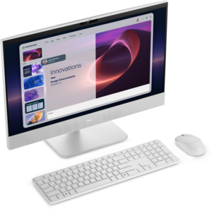คอมพิวเตอร์ตั้งโต๊ะออลอินวัน EC24260 ขนาด 24 นิ้ว โปรเซสเซอร์ Core I5 AI พร้อม DDR5 SSD จอแสดงผล FHD ใหม่ เหมาะสำหรับธุรกิจและสำนักงาน - Product Image 1