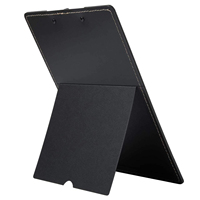 Easel-portafolio de cuero PU con portafolio de cuero para escritorio, funda dura para escritorio, portafolio