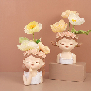 Maceta Grande con Forma de Cara de Niña, Adorable y Económica, Maceta Grande para Suculentas, Maceta de Resina Estilo Rústico para Decoración <span class=keywords><strong>del</strong></span> Hogar y Jardín - Product Image 6