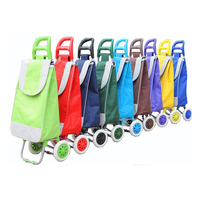 Vente en gros de chariots à bagages de magasin pliables de haute qualité bon marché personnalisés chariot de supermarché portable avec roue