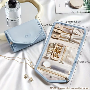 Portable <b>Envelope</b> Style Jewelry Storage Bag Foldable Travel Organizer for Necklaces Earrings Rings - Product Image 6
