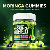 Gummies de Moringa 13-en-1 Superaliment Saveur Fraise Énergie Soutien Immunitaire Antioxydant Curcuma Ashwagandha