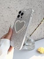 Étui de téléphone personnalisé brillant à paillettes pour iPhone 14 13 12 11 Pro Max X XR XS étui de téléphone portable couverture arrière Fundas