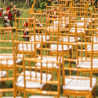 Chaises Chiavari en métal en gros, dorées, argentées, noires, blanches, pour mariages, banquets, fêtes - Durables pour les hôtels
