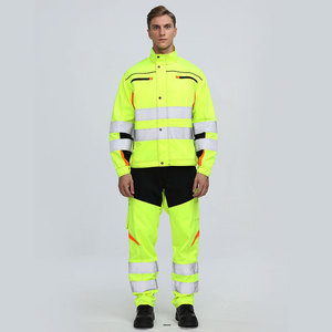 Nuovo Design personalizzato abbigliamento ad <span class=keywords><strong>alta</strong></span> <span class=keywords><strong>visibilità</strong></span> lampeggiante riflettente abbigliamento protettivo minerario resistente al fuoco giacca di sicurezza - Product Image 4