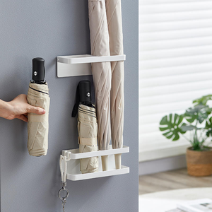 Support de parapluie magnétique fonctionnel pour bureau à domicile en fer forgé organisateur mural aimant Adsorption pliable en métal Design - Product Image 4