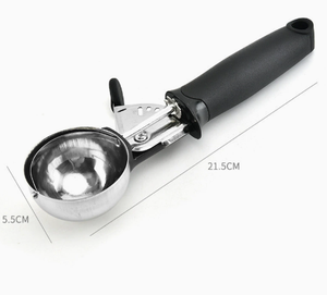 Cuillère à <span class=keywords><strong>glace</strong></span> en acier inoxydable avec déclencheur, cuillère à boules de fruits, gadget de cuisine domestique - Product Image 2