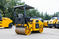 Rouleau compresseur à double tambour LTC203 de 3,3 tonnes, largeur de 700 mm, pour le compactage du sol et de l'asphalte