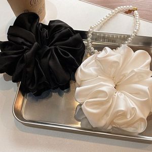 Coletero de satén de doble capa con volantes estilo ballet, lazo para el pelo moderno, accesorio para el cabello de mujer. - Product Image 2