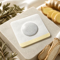 Patch antidouleur à base de plantes à noyau rond, pansement respirant en maille blanche pour les douleurs articulaires et les soins corporels