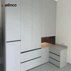 Melinco, Produttore di Punta, <span class=keywords><strong>Armadio</strong></span> Moderno a L Personalizzabile con <span class=keywords><strong>Specchio</strong></span> e Ante in Vetro, Cabina <span class=keywords><strong>Armadio</strong></span> di Lusso su Misura per Camera da Letto - Product Image 2