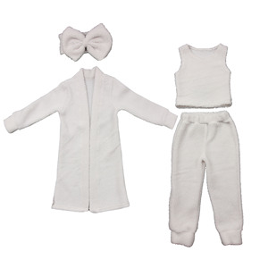 Ensemble de vêtements pour enfants tendance automne/hiver 2021, 4 pièces, vêtements pour enfants tendance, 12 couleurs, costume en coton pour filles - Product Image 5