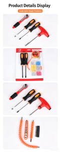 Kit d'accessoires pour outils de plomberie : Tige flexible avec adaptateur pour lampe de poche, embouts et <span class=keywords><strong>cliquet</strong></span> en acier inoxydable 201 - Product Image 5