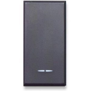 Interrupteur mural Tekla S44 1 voie 16Ax 1P éclairé gris mat en plastique IP20 - Product Image 1