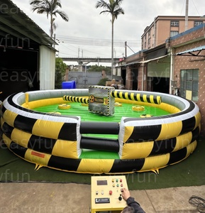 EASYFUN Jeu gonflable de défi Wipeout Meltdown avec balayeuse mécanique éliminatrice pour fêtes de famille et d'amis - Product Image 5