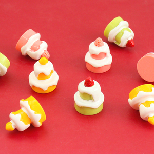 Đầy Màu Sắc Ngọt Ngào Dâu Tây Bánh Kem Nhựa Flatback Cabochon Cho Tự Làm Kem Keo Handmade Phụ Kiện Búp Bê Nhà Mini Thực Phẩm - Product Image 2