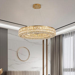 Lustre rond en cristal doré de luxe BGST, élégant pour hôtel, villa, luminaires suspendus pour décoration intérieure luxueuse - Product Image 3