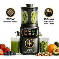 250W Hoge Sapopbrengst 6.14 Inch Automatische Elektrische Koudpers Slow Juicer Sappcentrifuge voor Sinaasappels, Fruit en Groenten