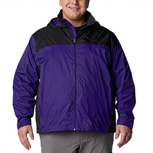 Outdoor Hooded Breathable Nylon/Cotton Shell Lightweight <b>Running</b> <b>Jacket</b> with Linen Lining for <b>Men</b> - Product Image 1