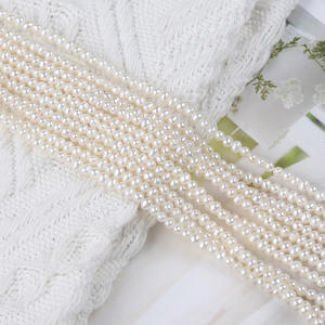 Perles d'eau douce naturelles de Zhuji, tête d'échalote, 2-2,5 mm, perles blanches, chaîne de perles, matériel de fabrication de collier et de bracelet en vrac - Product Image 4