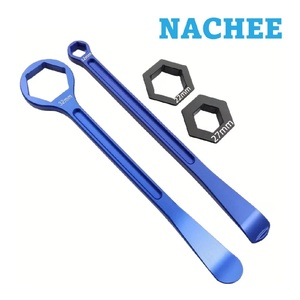 ชุดเครื่องมือซ่อมยางรถจักรยานยนต์ขนาด 32 มม. 27 มม. 22 มม. 10 มม. 12 มม. ทำจากอลูมิเนียมอัลลอยด์แบบนุ่ม ใช้ได้กับรถจักรยานยนต์ทั่วไป ประแจขันน็อตล้อแบบหกเหลี่ยม - Product Image 1