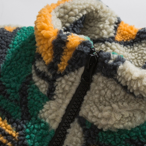 <span class=keywords><strong>Giacca</strong></span> Sherpa in pile stile moda cappotti Sherpa a blocchi di colore personalizzati Zip <span class=keywords><strong>invernale</strong></span> giacche Sherpa in pile da uomo Casual <span class=keywords><strong>oversize</strong></span> - Product Image 4