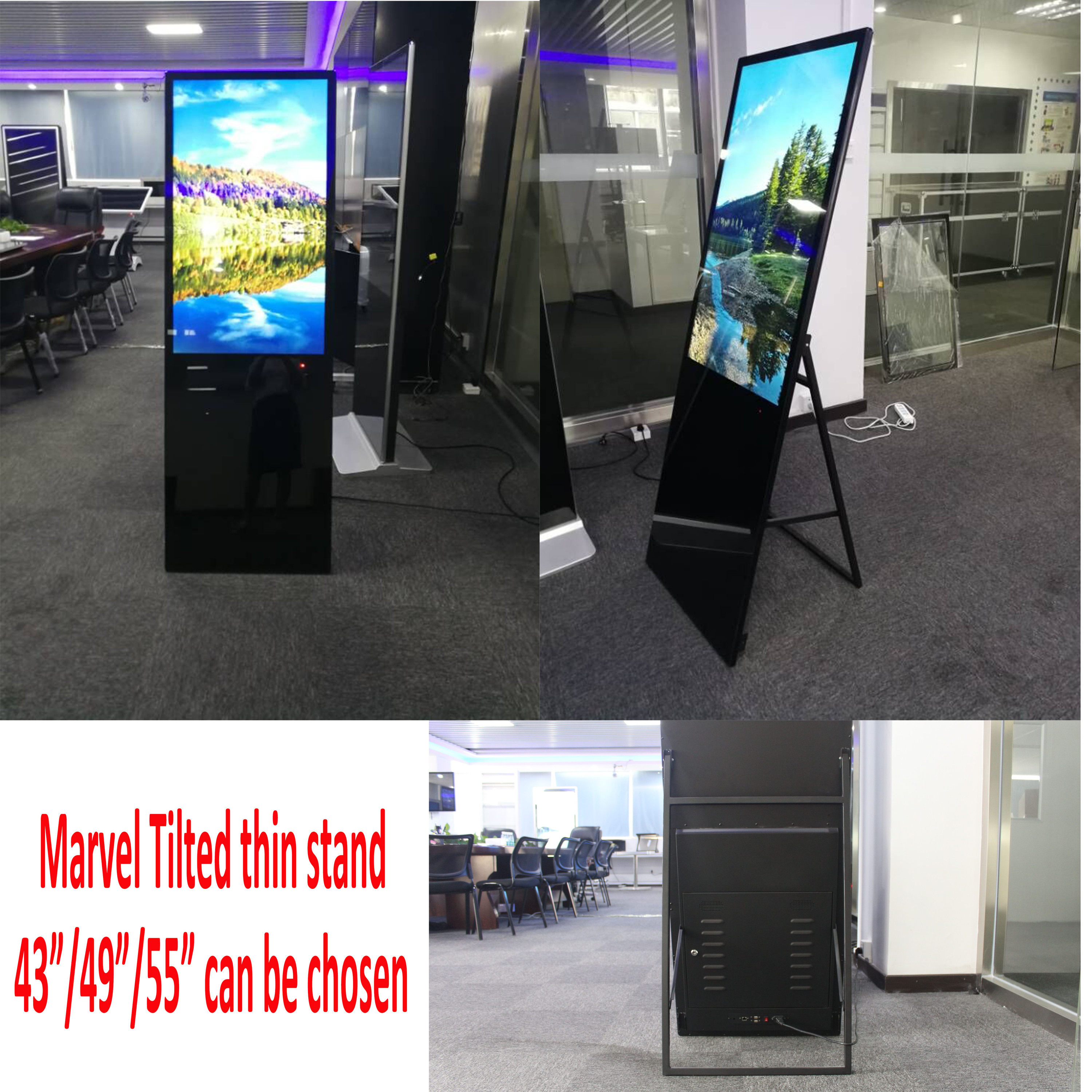 55 inch lcd digital signage with wifi and touch function build in android media player content management