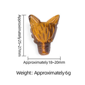 All'ingrosso cristallo naturale Mini cristallo intagliato artigianato naturale Multi colore di cristallo di lupo testa <span class=keywords><strong>figurine</strong></span> per il regalo - Product Image 4