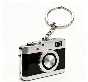 <b>Camera</b> Shape Metal Key Chain Enamel Keyring Silver Black Pendant Gift Souvenir - Product Image 2