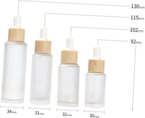 Wholesale 30 ml 50 ml 100 ml Frost clear Hair Oil <b>Bottle</b> with <b>Dropper</b> and Rose Gold Lids for Oil Packing - Product Image 2
