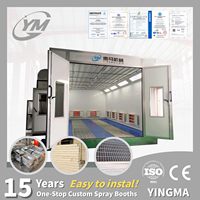 Station de peinture automobile personnelle 30 kW avec brûleur diesel, 3 portes en aluminium, installation facile, certifiée CE, cabine de pulvérisation pour garage domestique DIY