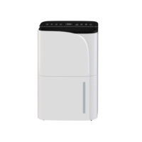Déshumidificateur domestique compact électrique, capacité 40L/jour, réservoir d'eau de 6,5L, affichage numérique, indicateur de niveau d'eau, économe en énergie, silencieux